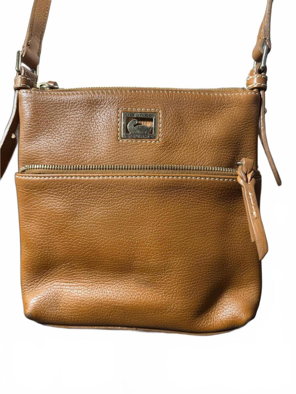 Vintage Dooney & Bourke Tan Leather Crossbody Y2K